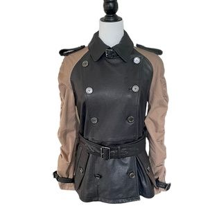 Burberry Brit Black Leather Jacket Size 6